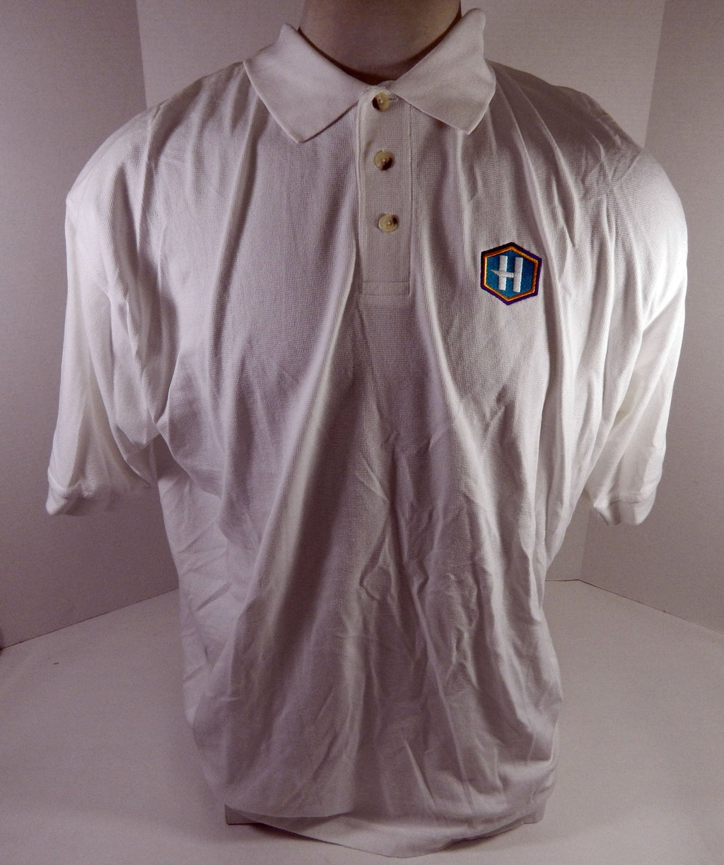 New Orleans Hornets TeamIssued White Polo Shirt 2XL DP64849 - DP64849