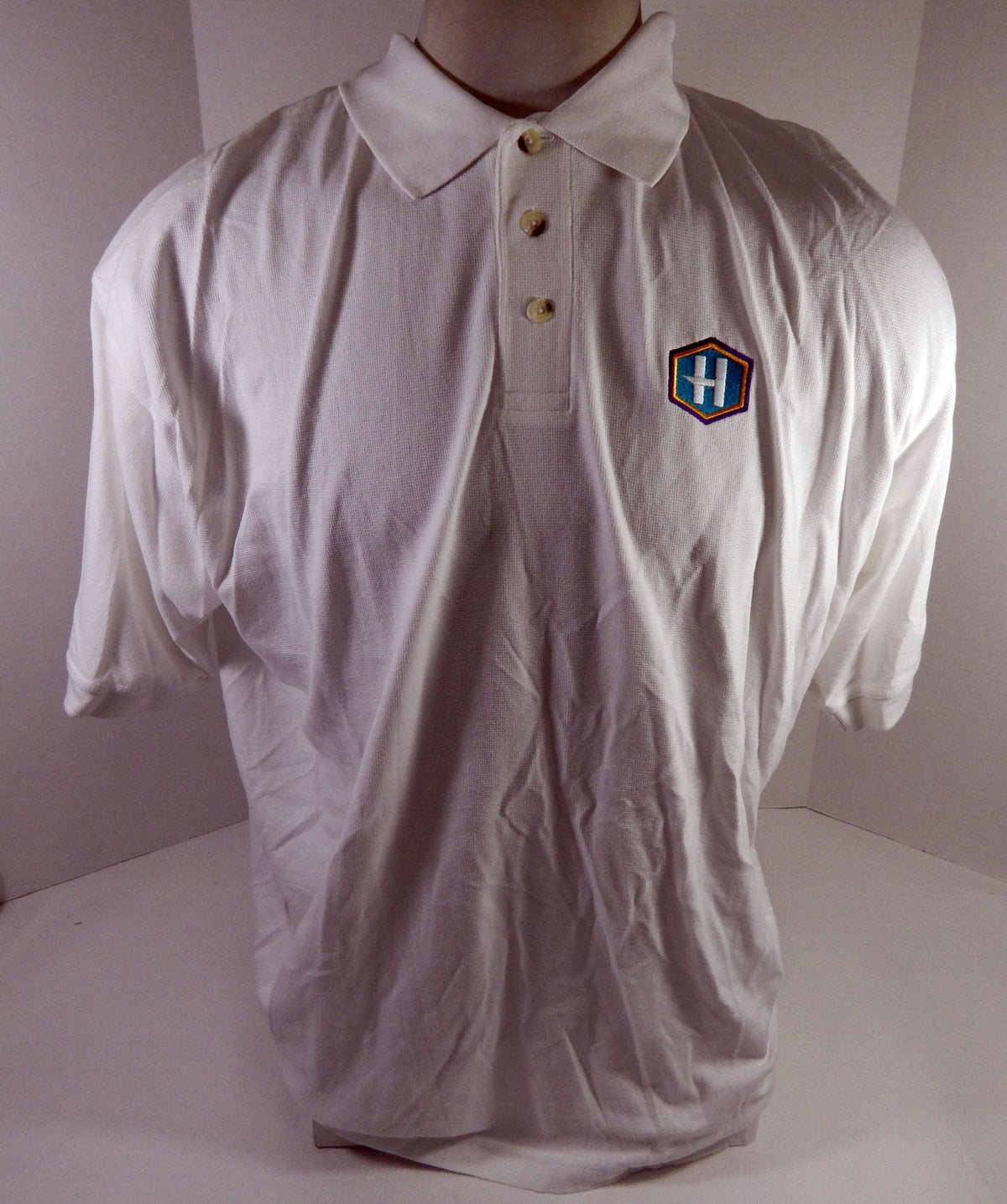 New Orleans Hornets TeamIssued White Polo Shirt 2XL DP64849 - DP64849