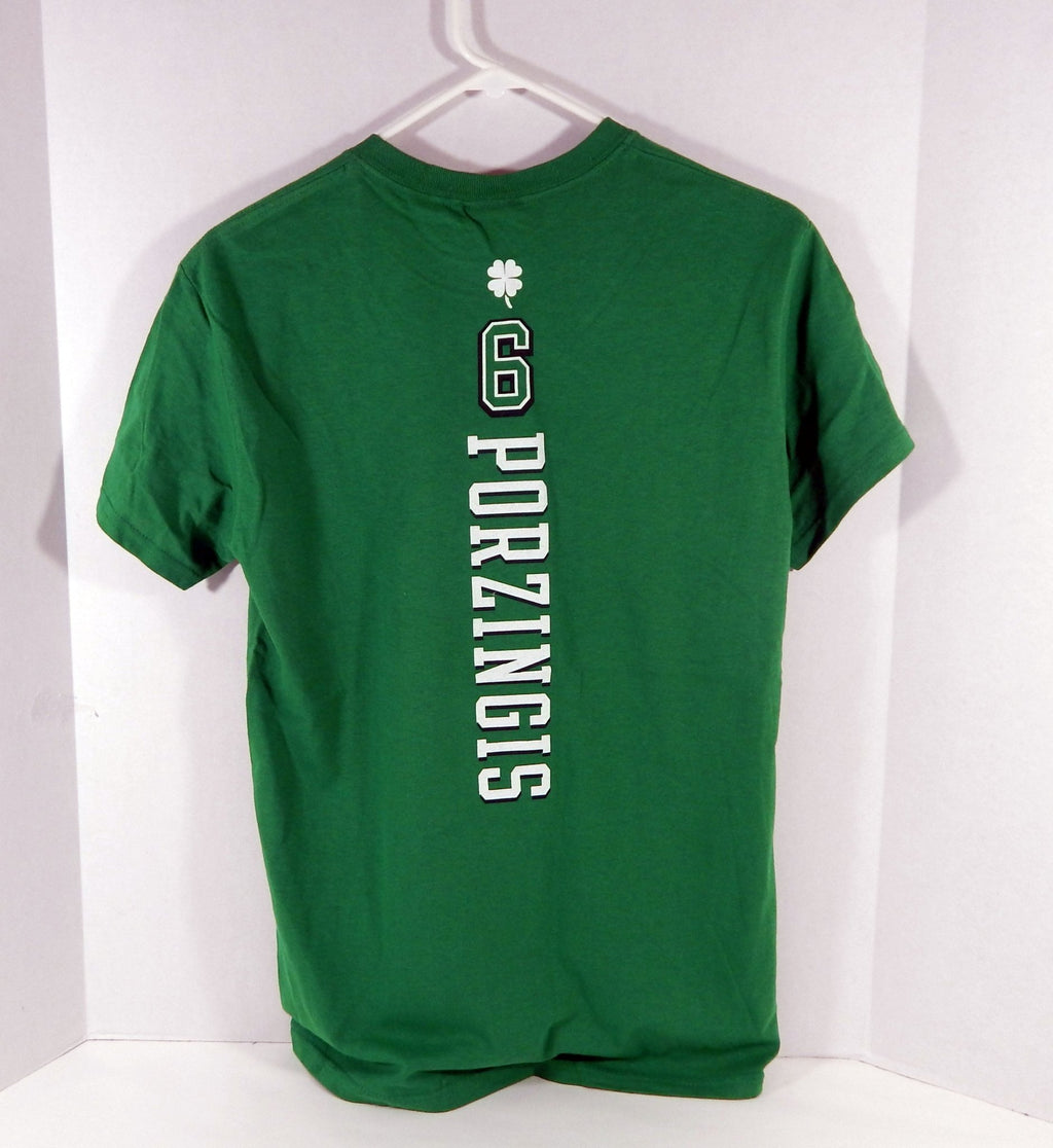 New York Knicks Kristaps Prozingis #6 Authntic Green Jersey TShirt St Pat NWT 6S - 712076S