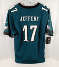 New Youth Philadelphia Eagles Alshon Jeffery #17 Green Game Jersey L Nike NWT - 711159S