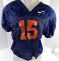 North Carolina Tar Heels UNC #15 Game Used Navy Practice Football Jersey 715 - DP59715