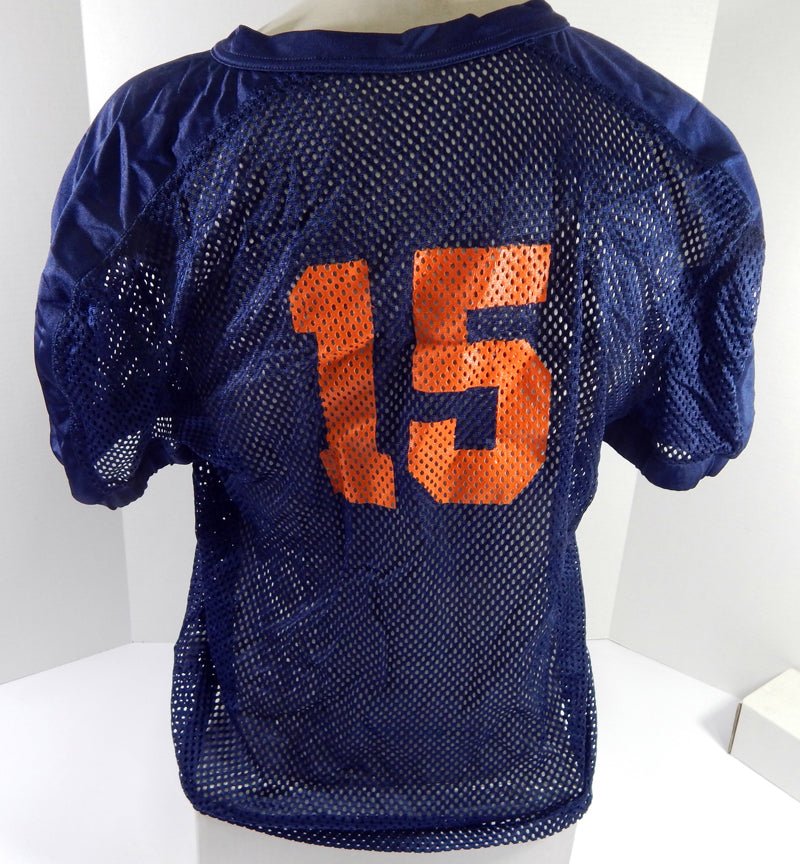 North Carolina Tar Heels UNC #15 Game Used Navy Practice Football Jersey 715 - DP59715