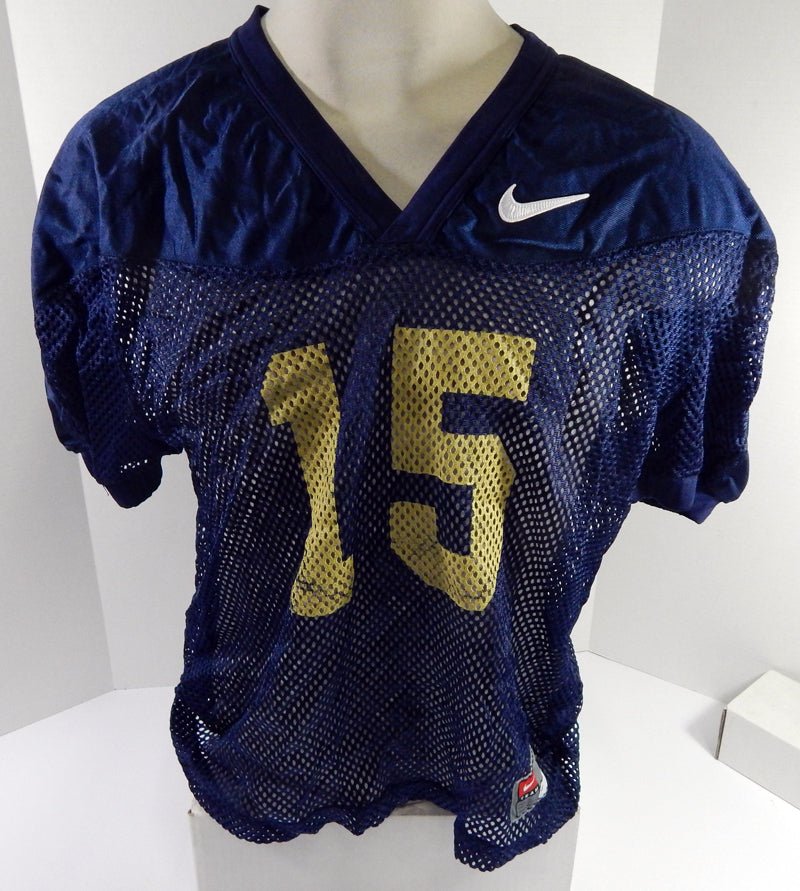 North Carolina Tar Heels UNC #15 Game Used Navy Practice Football Jersey 722 - DP59722