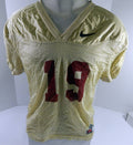North Carolina Tar Heels UNC #19 Game Used Gold Practice Football Jersey 488 - DP61488