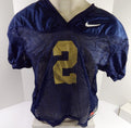 North Carolina Tar Heels UNC #2 Game Used Navy Practice Football Jersey 714 - DP59714