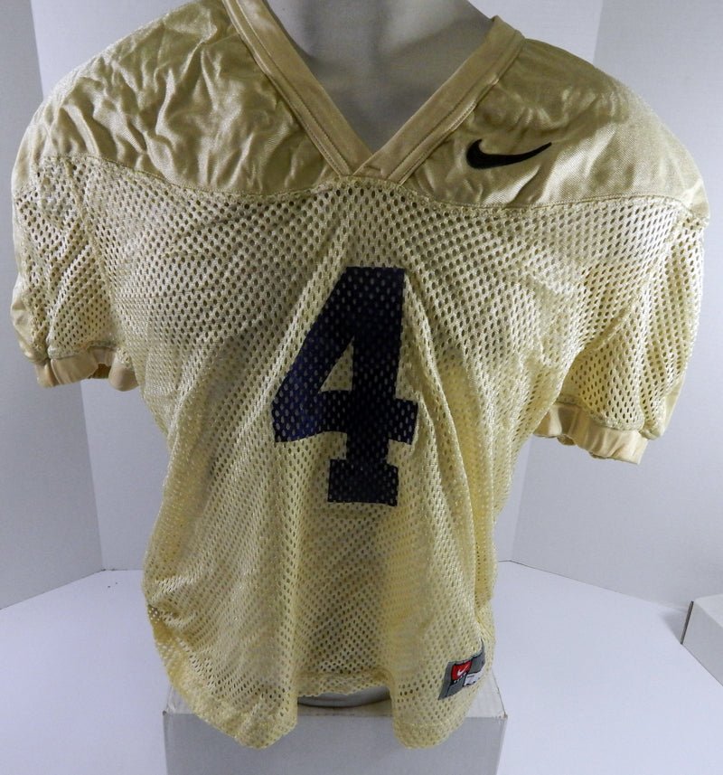 North Carolina Tar Heels UNC #4 Game Used Gold Practice Football Jersey 483 - DP61483