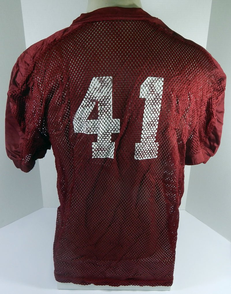 North Carolina Tar Heels UNC #41 Game Used Red Practice Football Jersey 590 - DP61590