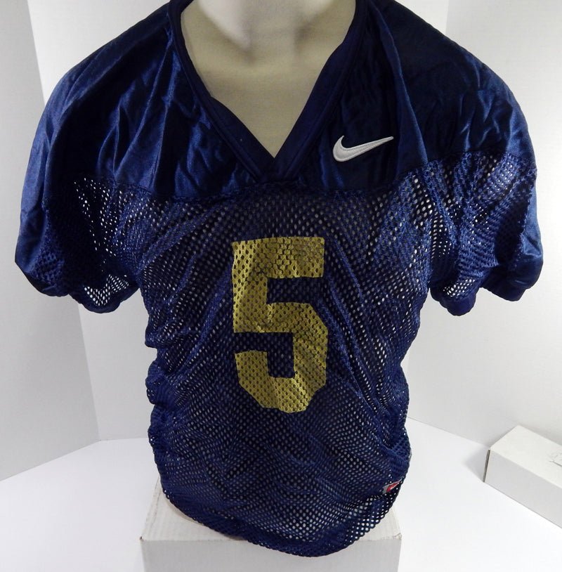 North Carolina Tar Heels UNC #5 Game Used Navy Practice Football Jersey D28 - DP59728