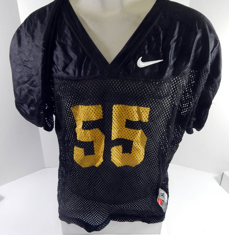 North Carolina Tar Heels UNC #55 Game Used Blue Practice Football Jersey 563 - DP61563