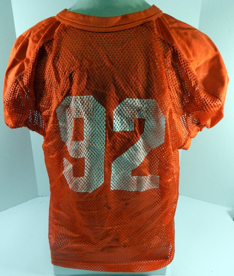 North Carolina Tar Heels UNC #92 Game Used Orange Practice Football Jersey 422 - DP61422