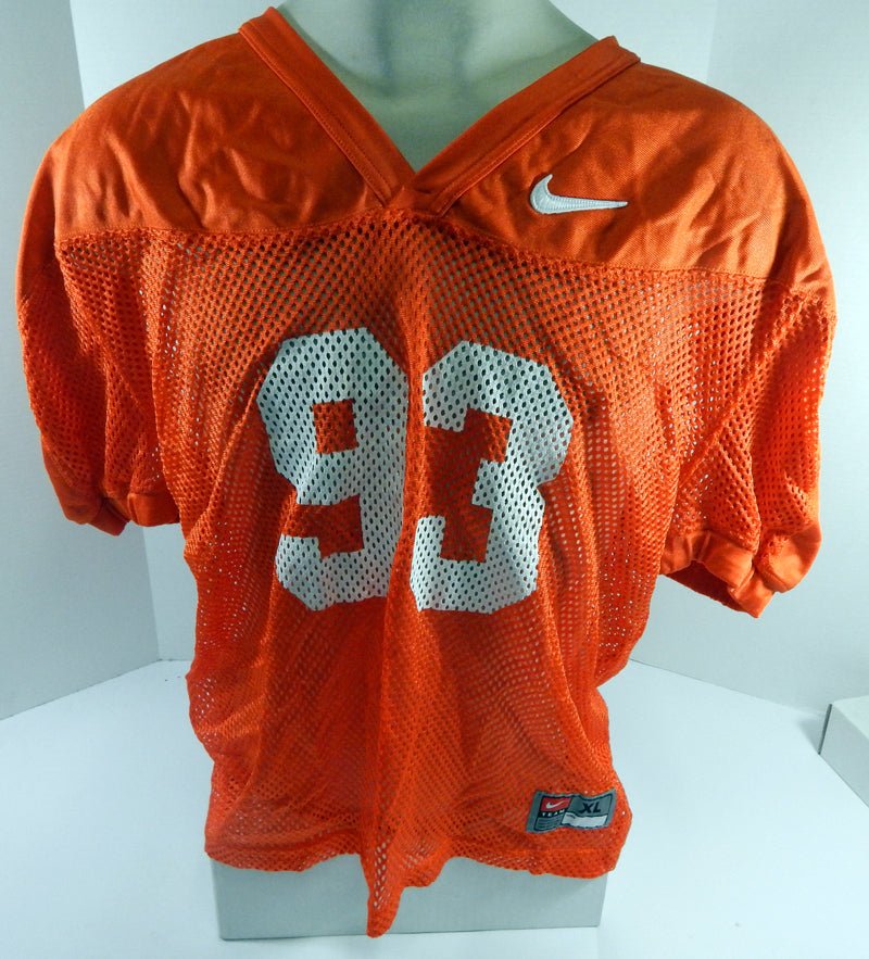 North Carolina Tar Heels UNC #93 Game Used Orange Practice Football Jersey 8 - DP61428
