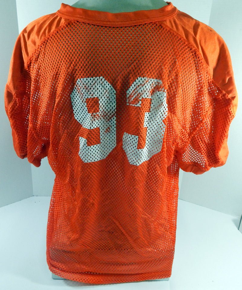 North Carolina Tar Heels UNC #93 Game Used Orange Practice Football Jersey 8 - DP61428