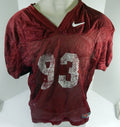 North Carolina Tar Heels UNC #93 Game Used Red Practice Football Jersey 598 - DP61598