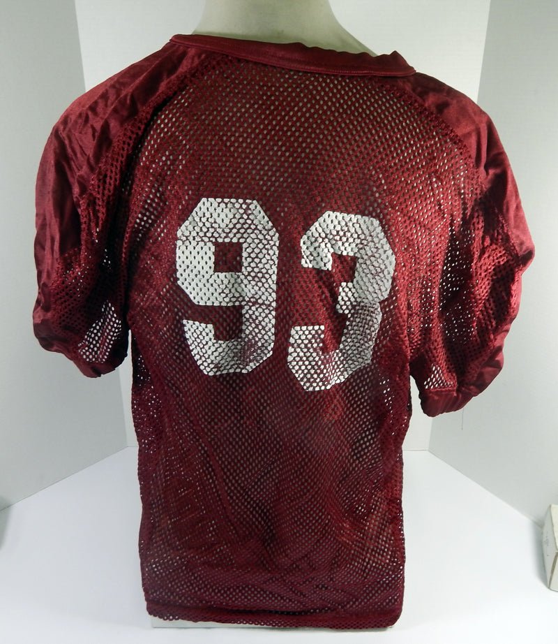 North Carolina Tar Heels UNC #93 Game Used Red Practice Football Jersey 598 - DP61598