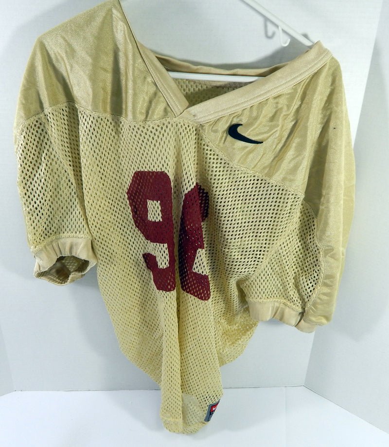 North Carolina Tar Heels UNC #96 Game Used Gold Practice Football Jersey 703 - DP59703