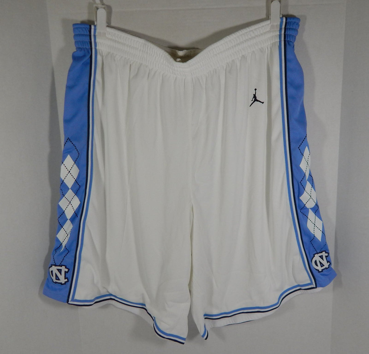 North Carolina Tar Heels UNC GameIssued White Basketball Shorts Jordan 48 89 - DP55389