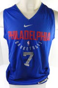 Philadelphia 76ers #7 Game Used Blue Practice Jersey L DP50933 - DP50933