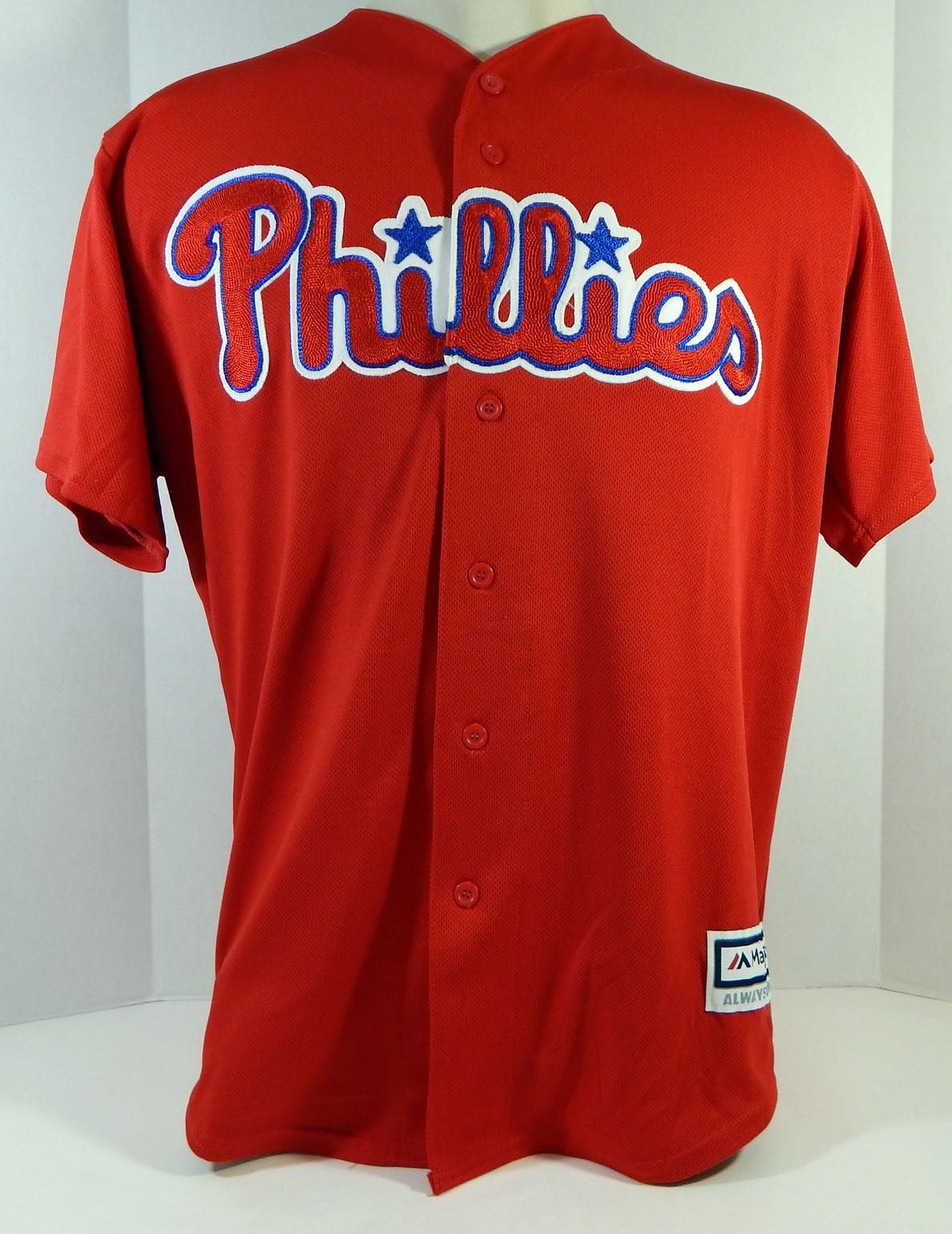 Philadelphia Phillies Jose Conopoima #57 Game Used Red Jersey Ext S Training 15 - DP13115