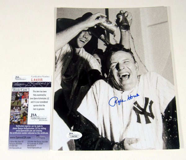 Ralph Houk Signed 8 x 10 Photo Champagne World Series JSA Auto - 200027S