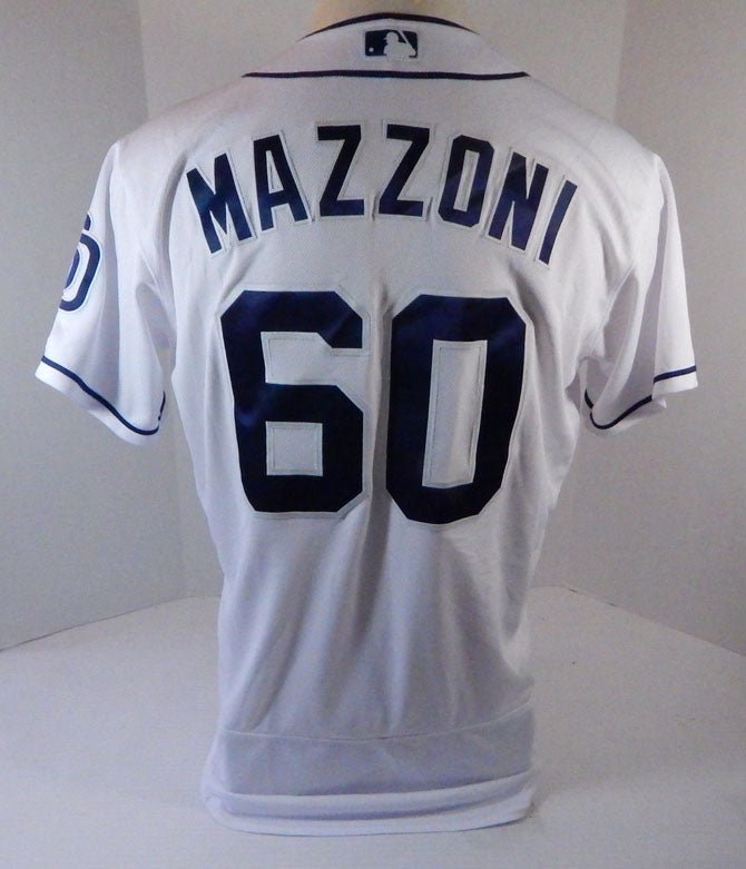San Diego Padres Cory Mazzoni #60 Game Issued White Jersey SDP1159 - SDP1159