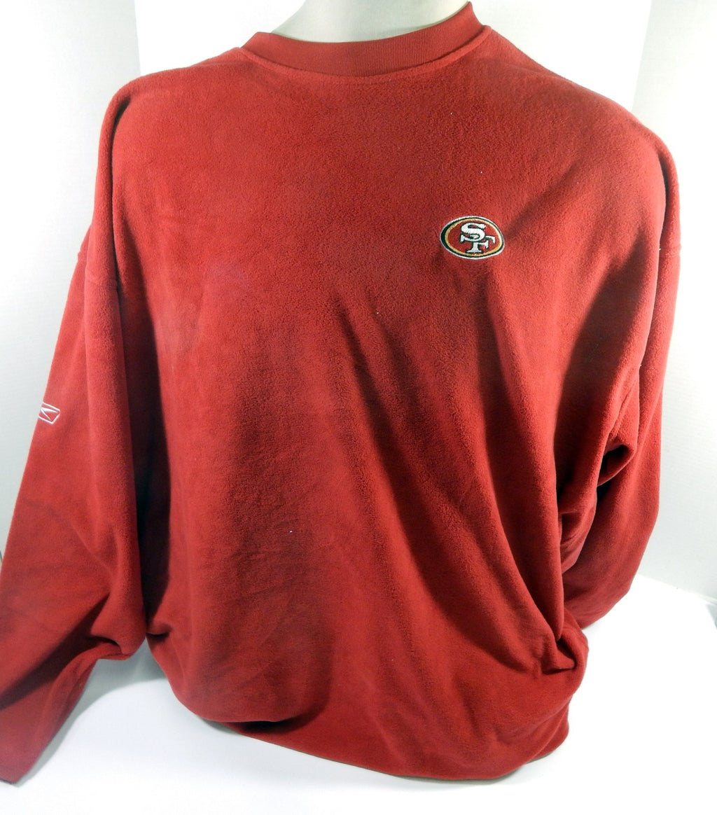 San Francisco 49ers Team Issued Red Crewneck Shirt Sideline 4XL DP55711 - DP55711