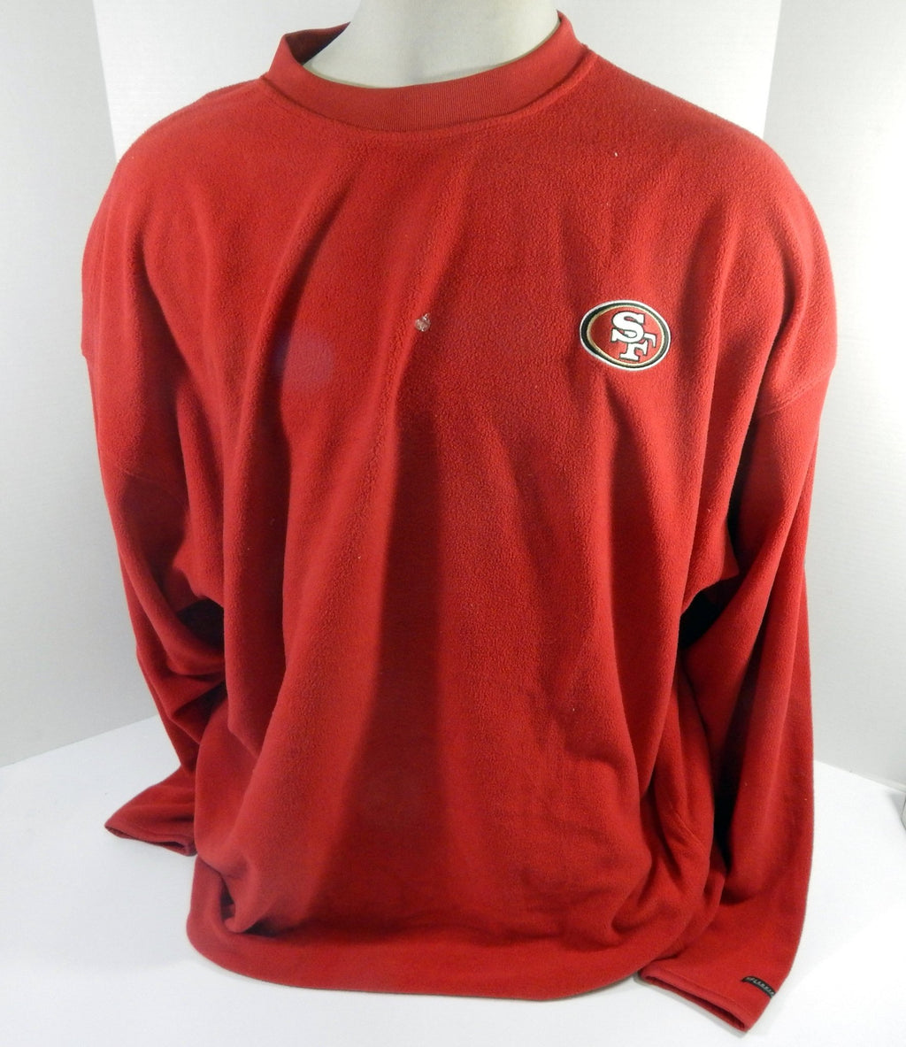 San Francisco 49ers Team Issued Red Crewneck Shirt Sideline 4XL DP55712 - DP55712