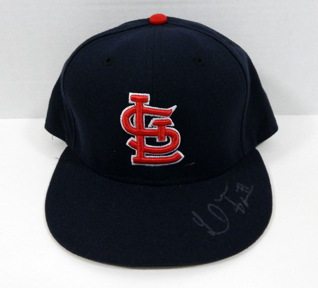 St. Louis Cardinals Sam Freeman #61 Signed Blue Hat Auto 7.5 STLC0538 - STLC0538