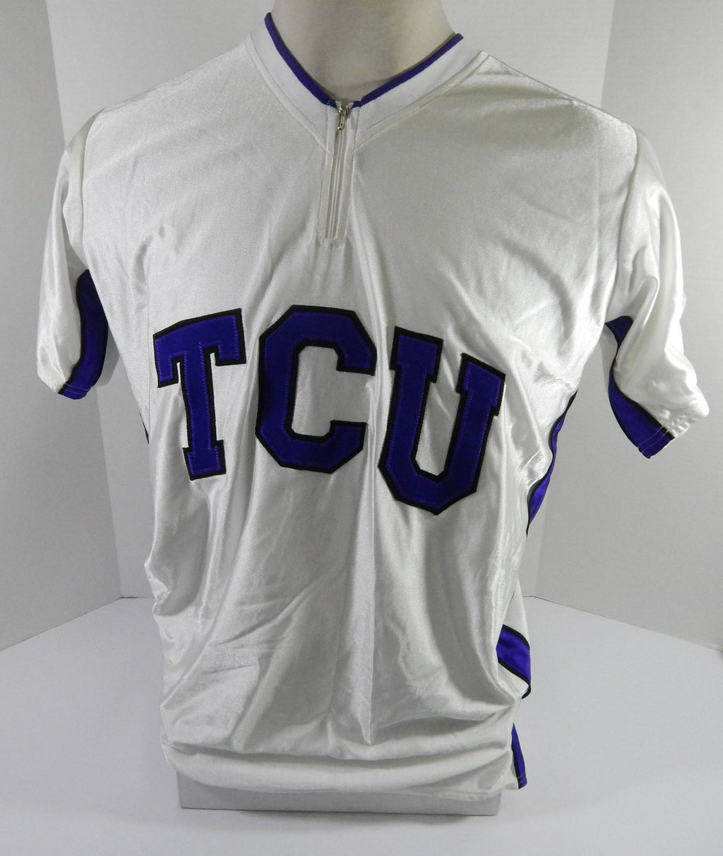 Texas Christian TCU Horned Frogs Davis GameUsed White Shooting Shirt L DP59098 - DP59098