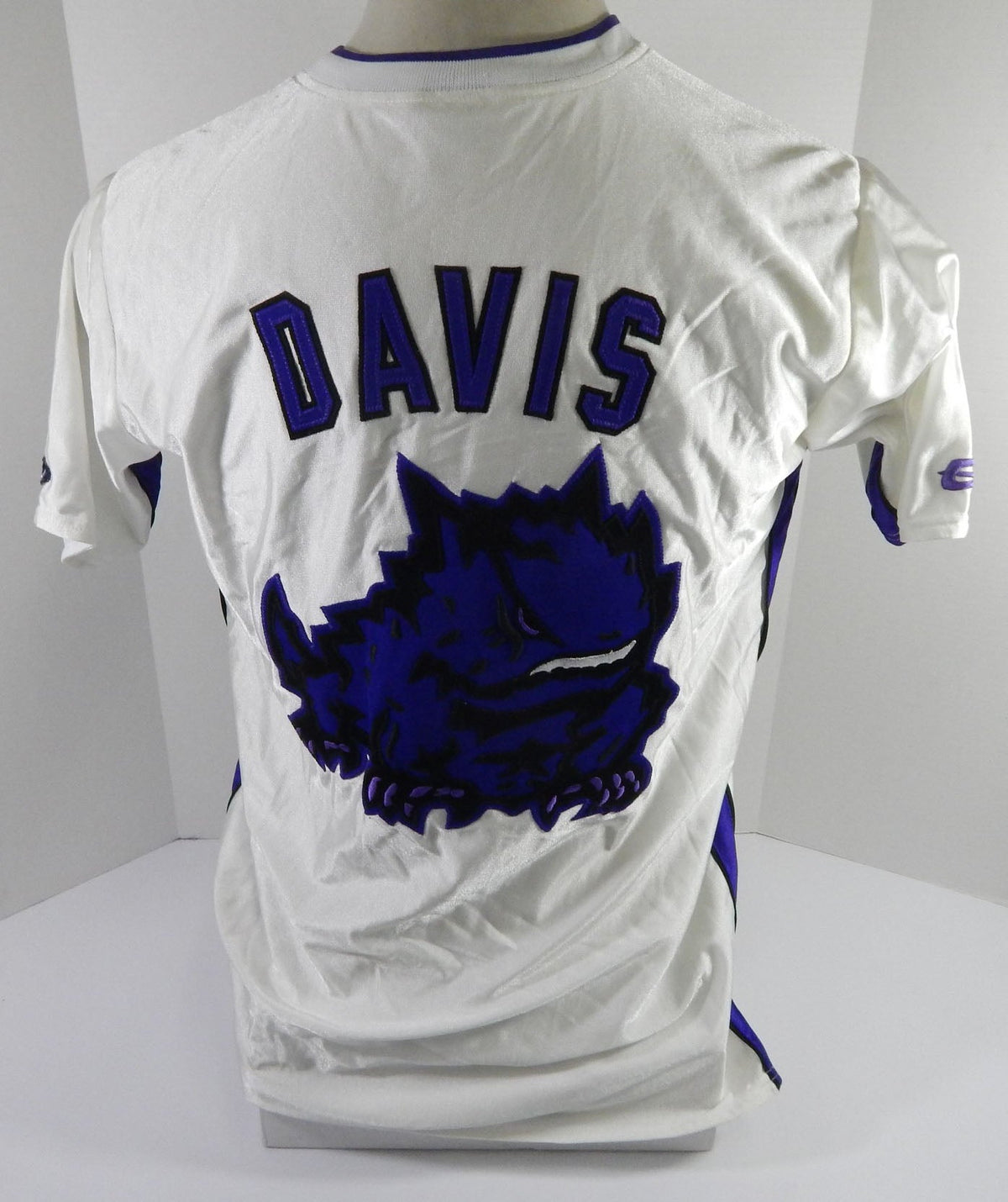 Texas Christian TCU Horned Frogs Davis GameUsed White Shooting Shirt L DP59098 - DP59098