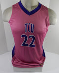 Texas Christian TCU Horned Frogs Gross #22 Game Used Pink Jersey L DP59092 - DP59092