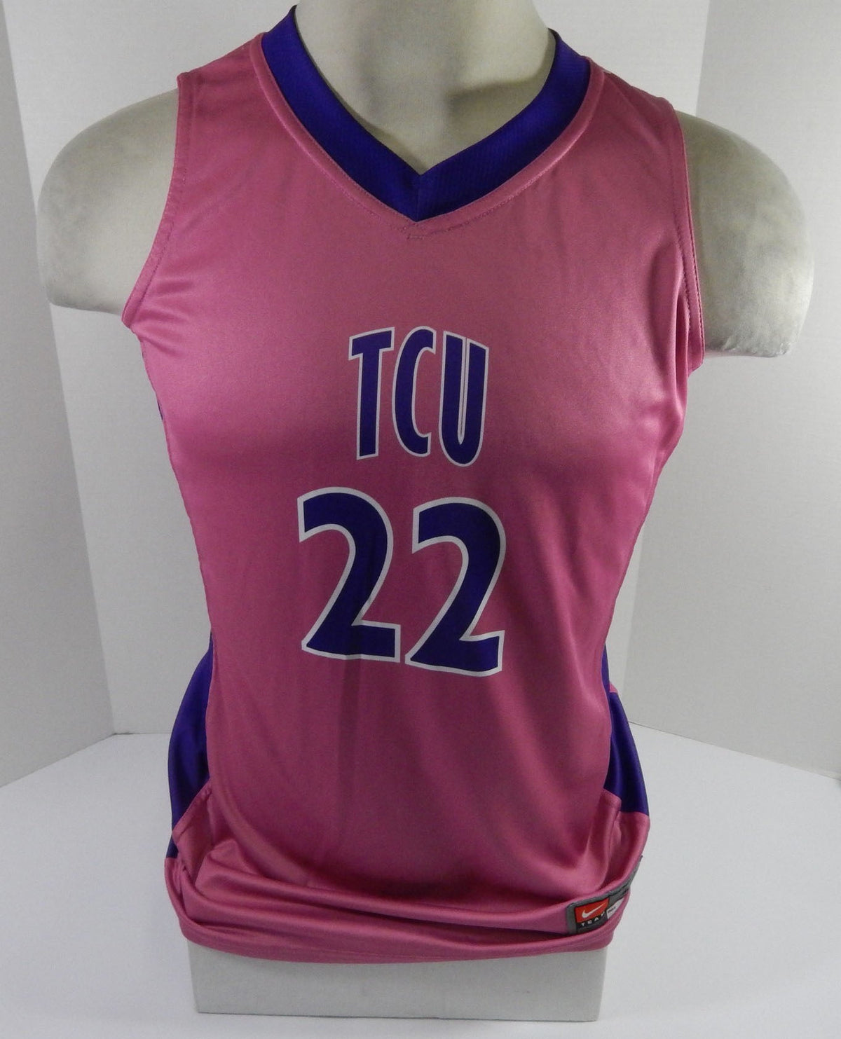 Texas Christian TCU Horned Frogs Gross #22 Game Used Pink Jersey L DP59092 - DP59092
