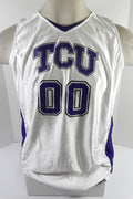 Texas Christian TCU Horned Frogs Purdom #0 Game Used White Jersey XL 76 - DP57876