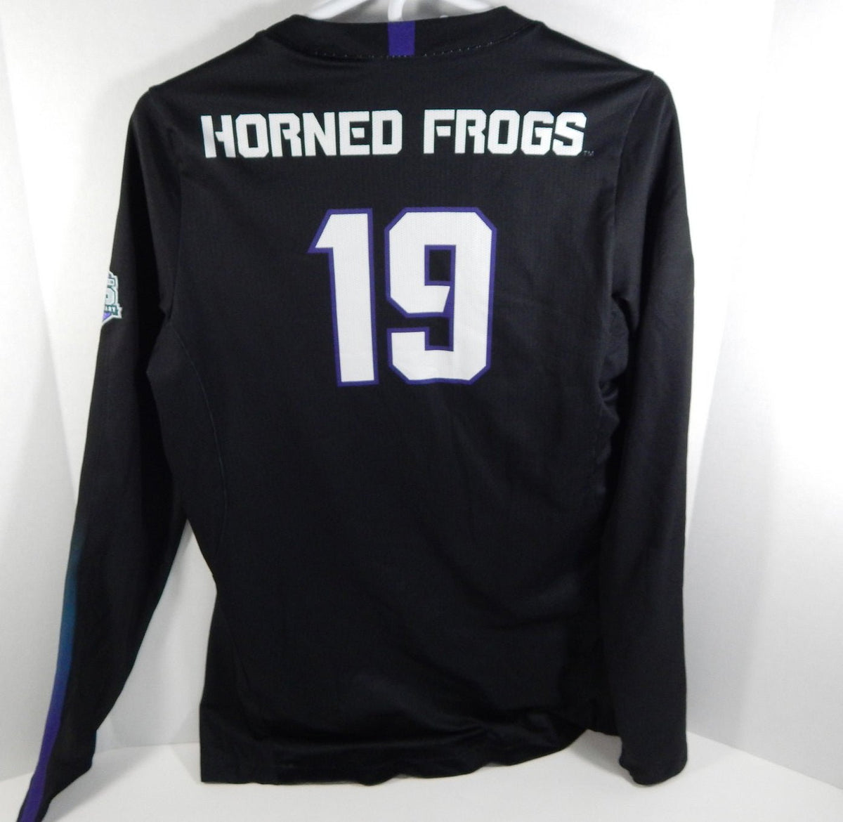 Texas Christian Uni TCU Horn Frogs #19 Black Nike Volleyball Game Used Jersey 9 - DP10679