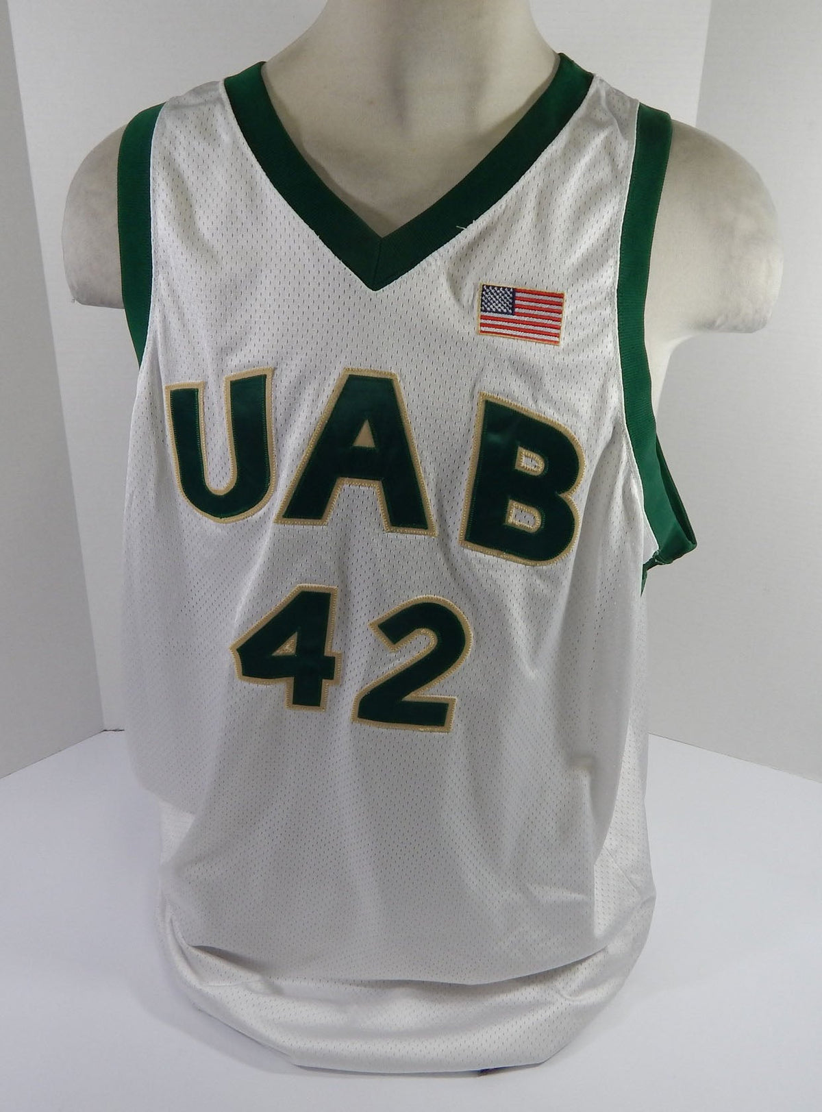 UAB Blazers Roberson #42 Game Issued White Basketball Jersey XXLT 148 - DP59148
