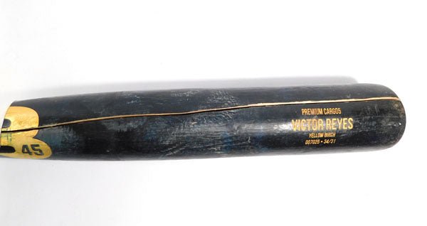 Victor Reyes Detroit Tigers #22 Game-Used B45 Yellow Birch Bat 34" - DM86684