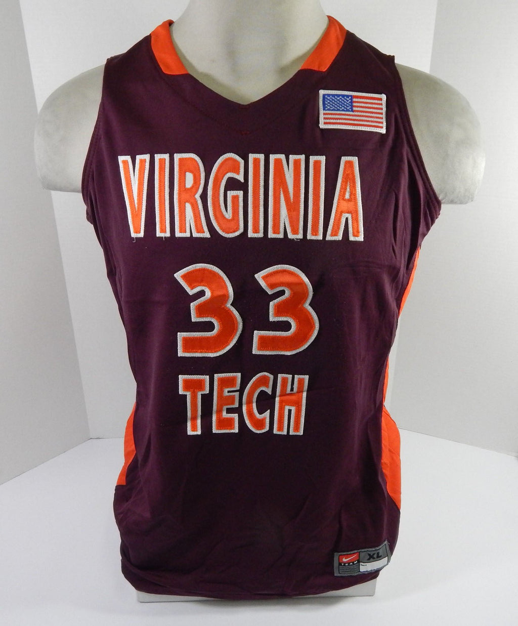 Virginia Tech Hokies Shanel Harrison #33 Game Used Maroon Jersey XL DP58962 - DP58962