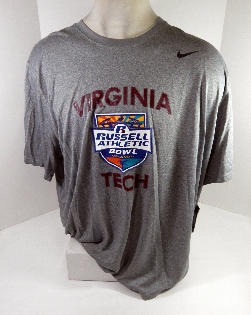 Virginia Tech Hokies Team Issued Grey Shirt Russell Athletic Bowl 3XL DP64824 - DP64824