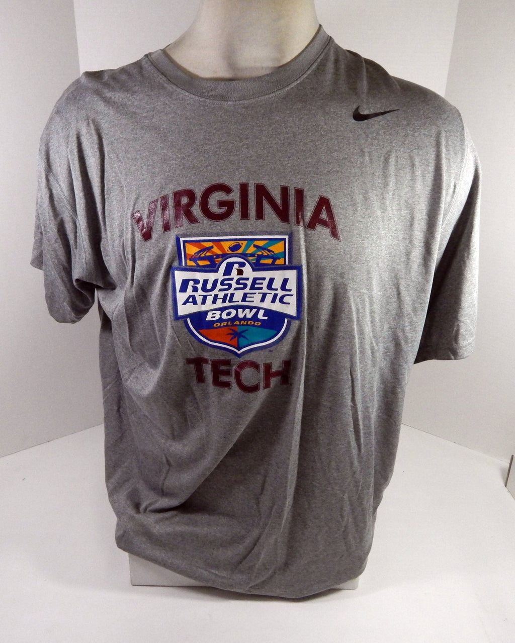 Virginia Tech Hokies Team Issued Grey Shirt Russell Athletic Bowl 3XL DP64825 - DP64825