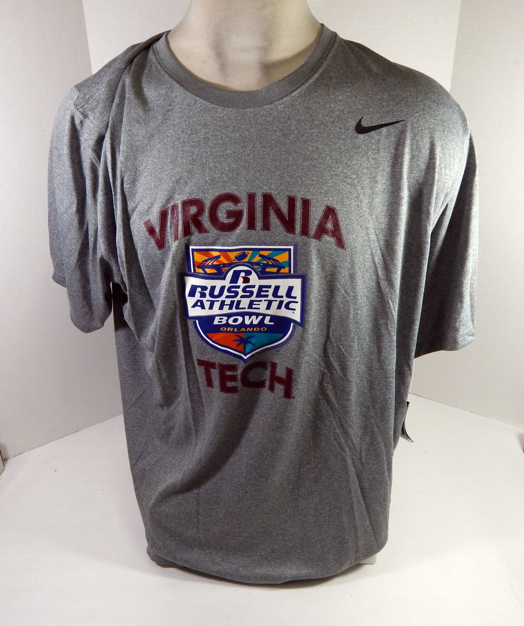 Virginia Tech Hokies Team Issued Grey Shirt Russell Athletic Bowl 3XL DP64832 - DP64832