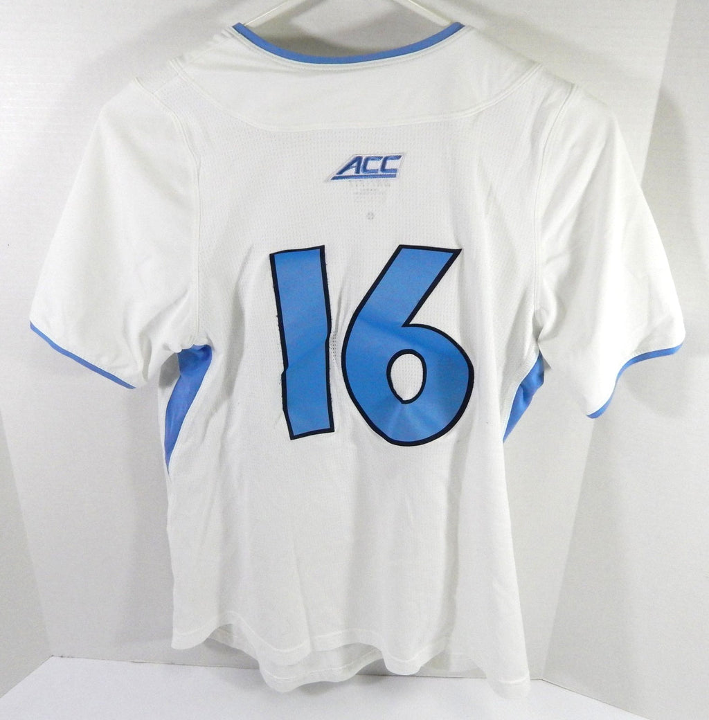 Womens Soccer North Carolina Tar Heels UNC #16 Game Used White Jersey L DP54610 - DP54610