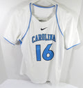 Womens Soccer North Carolina Tar Heels UNC #16 Game Used White Jersey L DP54610 - DP54610